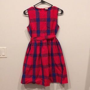 Crewcuts plaid cotton dress size 14